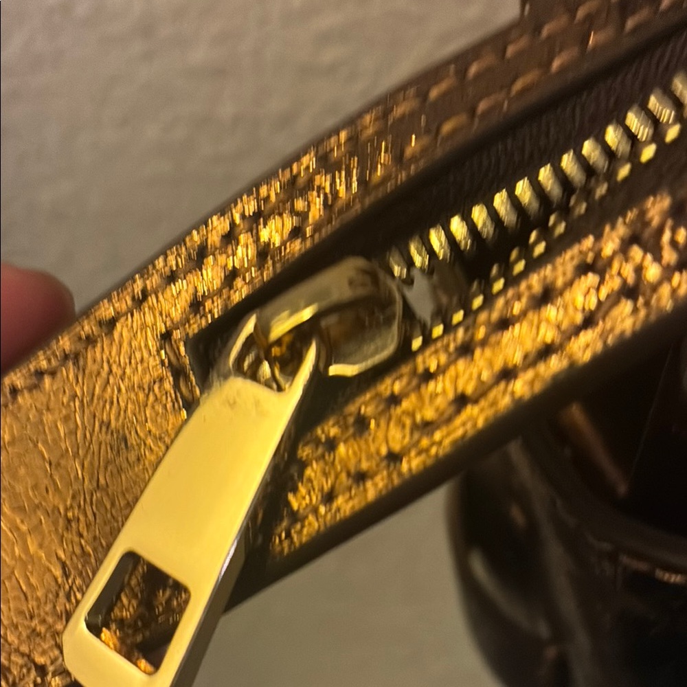 J. Crew Mini Harper Metallic Bronze Handbag - Picture 4 of 4
